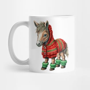 Knitted Christmas Horse Mug